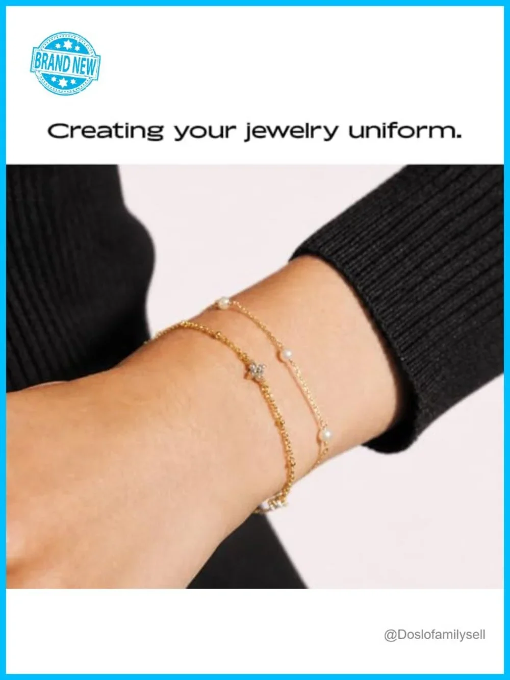 14k Gold Plated Dainty Chain Bracelet with Freshwater Pearls, Stackable